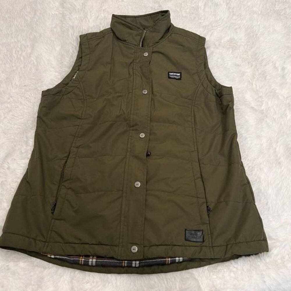 Roots73 women olive vest size M